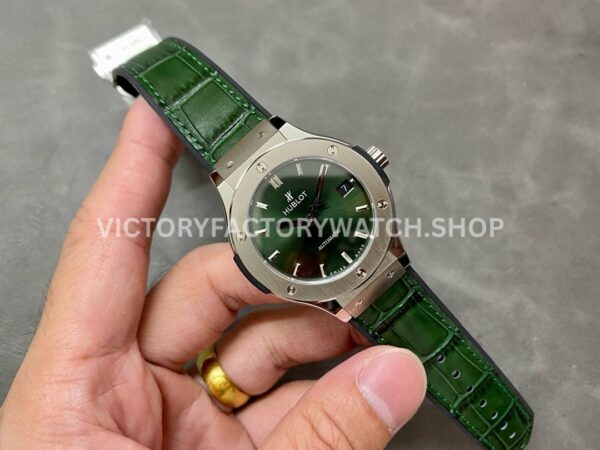 HB Factory Hublot Classic Fusion 565.NX.8970.LR 38mm Leather Strap Green Dial