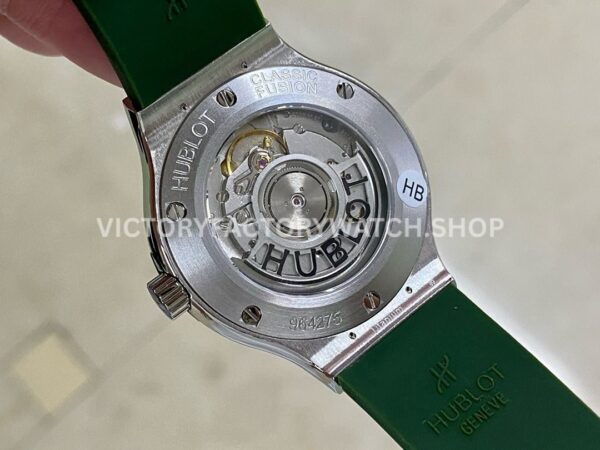 HB Factory Hublot Classic Fusion 565.NX.8970.RX 38mm Steel Rubber Strap Green Dial