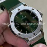 HB Factory Hublot Classic Fusion 565.NX.8970.RX 38mm Steel Rubber Strap Green Dial