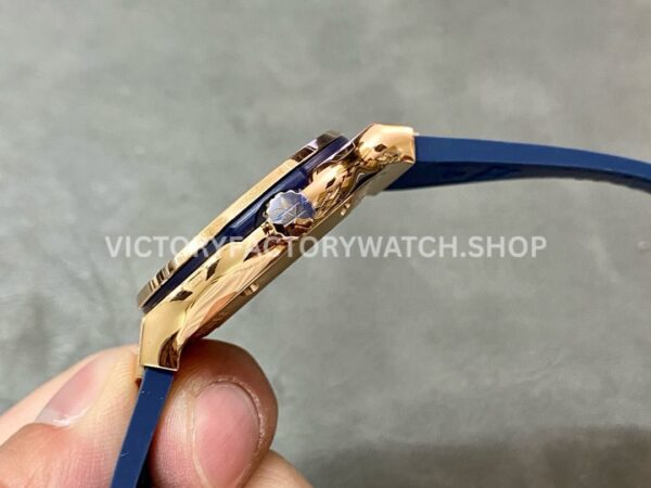 HB Factory Hublot Classic Fusion 565.OX.7180.LR 38mm Rose Gold Leather Strap Blue Dial
