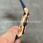 HB Factory Hublot Classic Fusion 565.OX.7180.LR 38mm Rose Gold Leather Strap Blue Dial