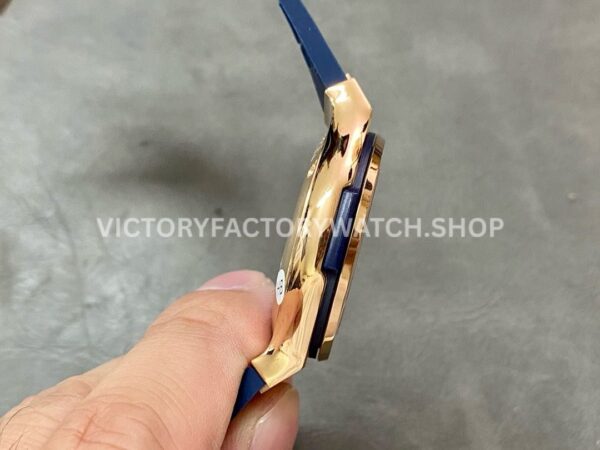 HB Factory Hublot Classic Fusion 565.OX.7180.LR 38mm Rose Gold Leather Strap Blue Dial