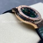 HB Factory Hublot Classic Fusion 565.OX.8980.RX 38mm Rose Gold Leather Strap Green Dial