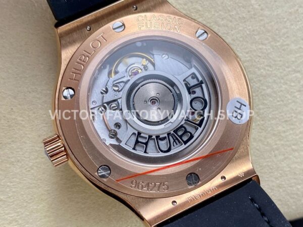 HB Factory Hublot Classic Fusion 565.OX.8980.RX 38mm Rose Gold Leather Strap Green Dial