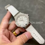 HB Factory Hublot Classic Fusion 582.NX.2610.RX.1204 38mm Steel Leather Strap Diamond Bezel White Dial