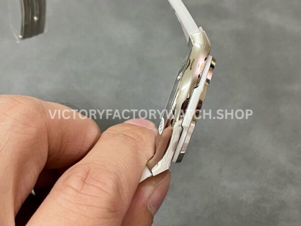 HB Factory Hublot Classic Fusion 582.NX.2610.RX.1204 38mm Steel Leather Strap Diamond Bezel White Dial