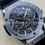 HB Factory Hublot Classic Fusion Aerofusion 525.NX.0170.RX 45mm Steel Leather Strap Skeletonized Dial
