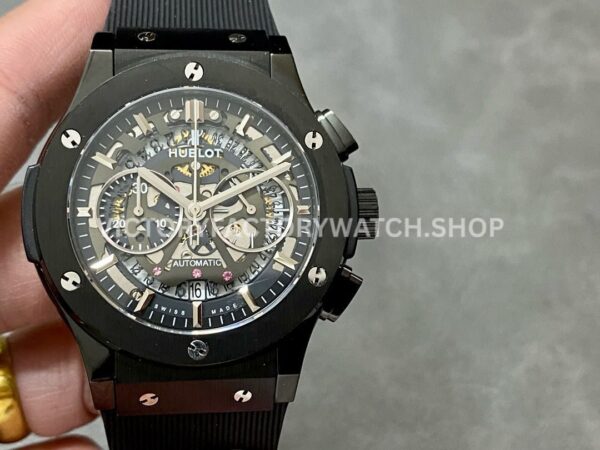 HB Factory Hublot Classic Fusion Aerofusion 525.CM.0170.RX 45mm rubber strap skeletonized dial replica watch