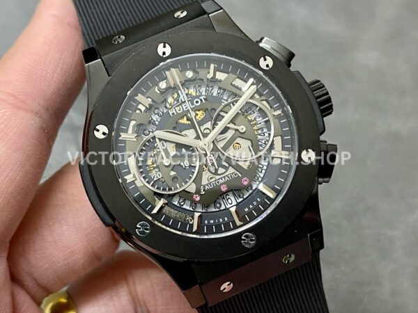 HB Factory Hublot Classic Fusion Aerofusion 525.cm.0170.rx 45mm Rubber Strap Skeletonized Dial