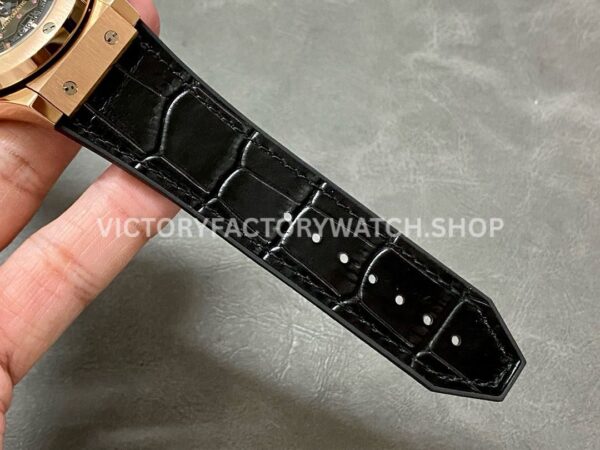 HB Factory Hublot Classic Fusion Aerofusion 525.ox.0180.lr 45mm Rose Gold Leather Strap Skeletonized Dial