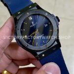 HB Factory Hublot Classic Fusion Blue 511.CM.7170.RX 42mm Rubber Strap Ceramic Bezel Blue Dial