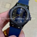 HB Factory Hublot Classic Fusion Blue 511.CM.7170.RX 42mm Rubber Strap Ceramic Bezel Blue Dial