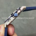 HB Factory Hublot Classic Fusion Blue 542.NX.7170.RX 42mm Blue Leather Strap Titanium Bezel Blue Dial