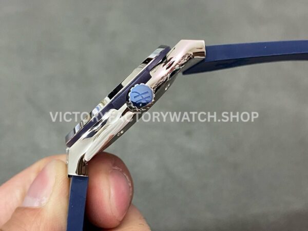HB Factory Hublot Classic Fusion Blue 542.NX.7170.RX 42mm Blue Leather Strap Titanium Bezel Blue Dial