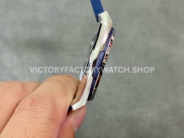 HB Factory Hublot Classic Fusion Blue 542.NX.7170.RX 42mm Blue Leather Strap Titanium Bezel Blue Dial