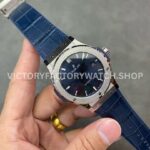 HB Factory Hublot Classic Fusion Blue 542.NX.7170.RX 42mm Blue Leather Strap Titanium Bezel Blue Dial