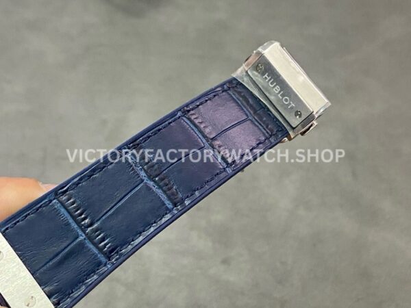 HB Factory Hublot Classic Fusion Blue 542.NX.7170.RX 42mm Blue Leather Strap Titanium Bezel Blue Dial