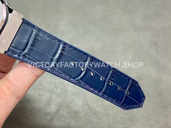HB Factory Hublot Classic Fusion Blue 542.NX.7170.RX 42mm Blue Leather Strap Titanium Bezel Blue Dial