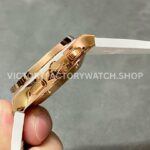 HB Factory Hublot Classic Fusion Chronograph 45mm Rose Gold Leather Strap White Dial