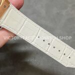 HB Factory Hublot Classic Fusion Chronograph 45mm Rose Gold Leather Strap White Dial