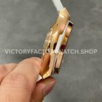 HB Factory Hublot Classic Fusion Chronograph 45mm Rose Gold Leather Strap White Dial