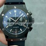 HB Factory Hublot Classic Fusion Chronograph 521.CM.1171.RX 45mm rubber strap ceramic bezel black dial replica watch