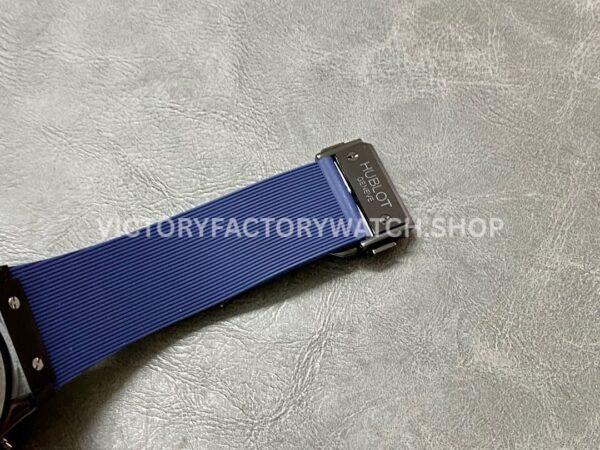 HB Factory Hublot Classic Fusion Chronograph 521.CM.7170.RX 45mm Blue Rubber Strap Ceramic Bezel Blue Dial