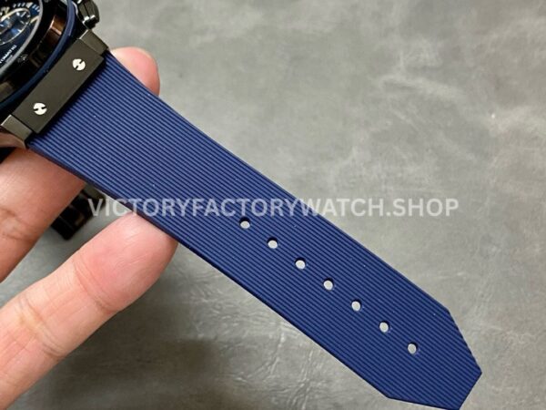 HB Factory Hublot Classic Fusion Chronograph 521.CM.7170.RX 45mm Blue Rubber Strap Ceramic Bezel Blue Dial