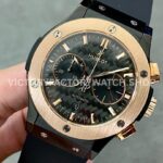 HB Factory Hublot Classic Fusion Chronograph 521.CO.1781.RX 45mm Rubber Strap Rose Gold Bezel Black Dial
