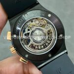 HB Factory Hublot Classic Fusion Chronograph 521.CO.1781.RX 45mm Rubber Strap Rose Gold Bezel Black Dial