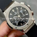 HB Factory Hublot Classic Fusion Chronograph 521.NX.1170.RX 45mm Rubber Strap Titanium Bezel Black Dial
