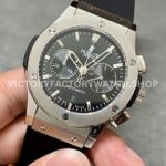 HB Factory Hublot Classic Fusion Chronograph 521.NX.1170.RX 45mm Rubber Strap Titanium Bezel Black Dial