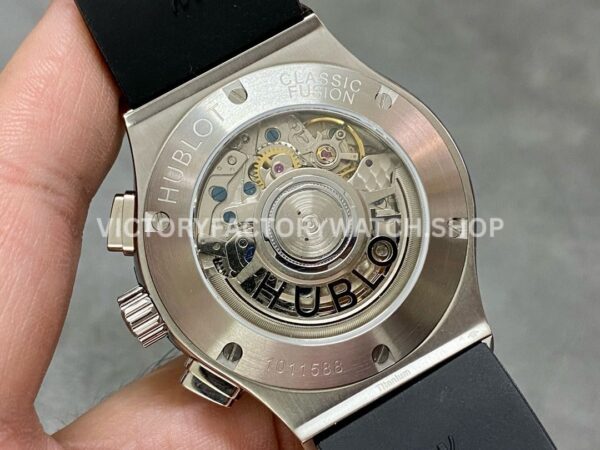 HB Factory Hublot Classic Fusion Chronograph 521.NX.1170.RX 45mm Rubber Strap Titanium Bezel Black Dial