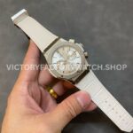 HB Factory Hublot Classic Fusion Chronograph 521.NX.2611.LR 45mm Leather Strap Titanium Bezel Silver Dial