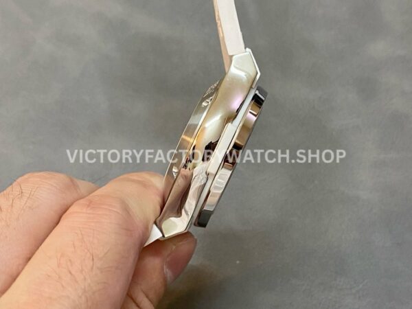 HB Factory Hublot Classic Fusion Chronograph 521.NX.2611.LR 45mm Leather Strap Titanium Bezel Silver Dial