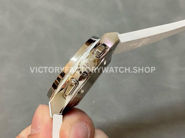 HB Factory Hublot Classic Fusion Chronograph 521.NX.2611.LR 45mm Leather Strap Titanium Bezel Silver Dial