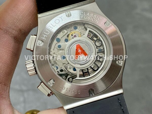 HB Factory Hublot Classic Fusion Chronograph 521.NX.8970.LR 45mm Green Leather Strap Titanium Bezel Green Dial