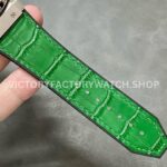 HB Factory Hublot Classic Fusion Chronograph 521.NX.8970.LR 45mm Green Leather Strap Titanium Bezel Green Dial