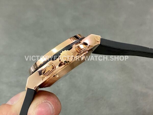 HB Factory Hublot Classic Fusion Chronograph 521.OX.1181.LR 45mm Rose Gold Leather Strap Black Dial