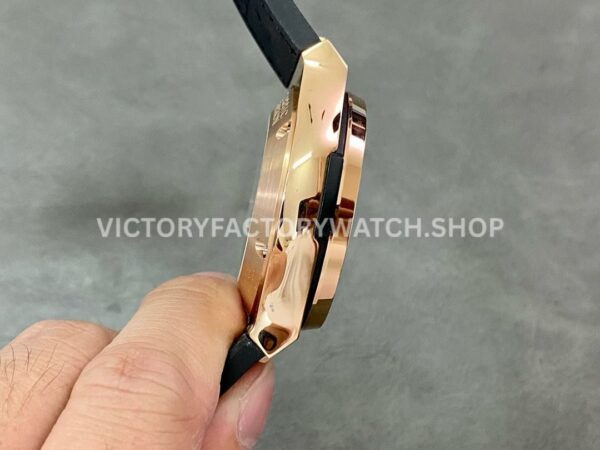 HB Factory Hublot Classic Fusion Chronograph 521.OX.1181.LR 45mm Rose Gold Leather Strap Black Dial
