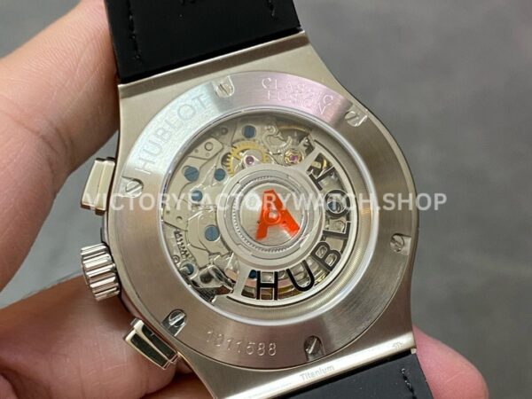 HB Factory Hublot Classic Fusion Racing Grey 521.NX.7071.LR 45mm Leather Strap Titanium Bezel Grey Dial