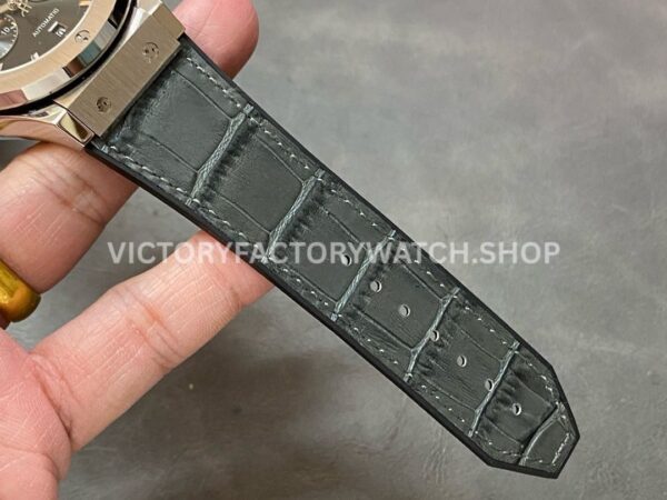 HB Factory Hublot Classic Fusion Racing Grey 521.NX.7071.LR 45mm Leather Strap Titanium Bezel Grey Dial