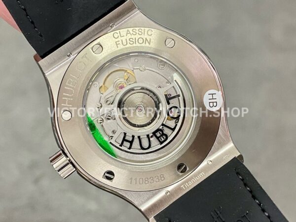 HB Factory Hublot Classic Fusion Racing Grey 542.NX.7071.LR 42mm Grey Leather Strap Titanium Bezel Grey Dial