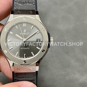 HB Factory Hublot Classic Fusion Racing Grey 565.NX.7071.LR 38mm steel leather strap grey dial replica watch
