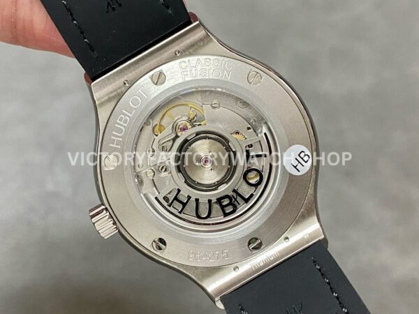 HB Factory Hublot Classic Fusion Racing Grey 565.NX.7071.LR 38mm Steel Leather Strap Grey Dial