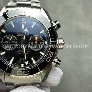M+S Factory Omega Seamaster Planet Ocean Chronograph 215.30.46.51.01.001 45mm Full Steel Black Dial (1) M+S Factory Omega Seamaster Planet Ocean Chronograph 215.30.46.51.01.001 45mm full steel black dial replica watch