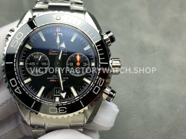 M+S Factory Omega Seamaster Planet Ocean Chronograph 215.30.46.51.01.001 45mm Full Steel Black Dial (1) M+S Factory Omega Seamaster Planet Ocean Chronograph 215.30.46.51.01.001 45mm full steel black dial replica watch
