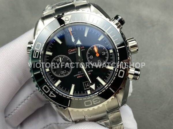 M+S Factory Omega Seamaster Planet Ocean Chronograph 215.30.46.51.01.001 45mm Full Steel Black Dial (8) M+S Factory Omega Seamaster Planet Ocean Chronograph 215.30.46.51.01.001 45mm Full Steel Black Dial