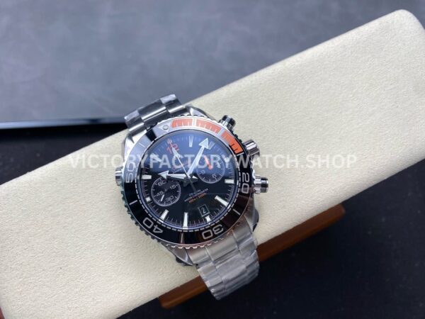 M+S Factory Omega Seamaster Planet Ocean Chronograph 215.30.46.51.01.002 45mm Full Steel Black Dial