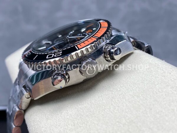 M+S Factory Omega Seamaster Planet Ocean Chronograph 215.30.46.51.01.002 45mm Full Steel Black Dial